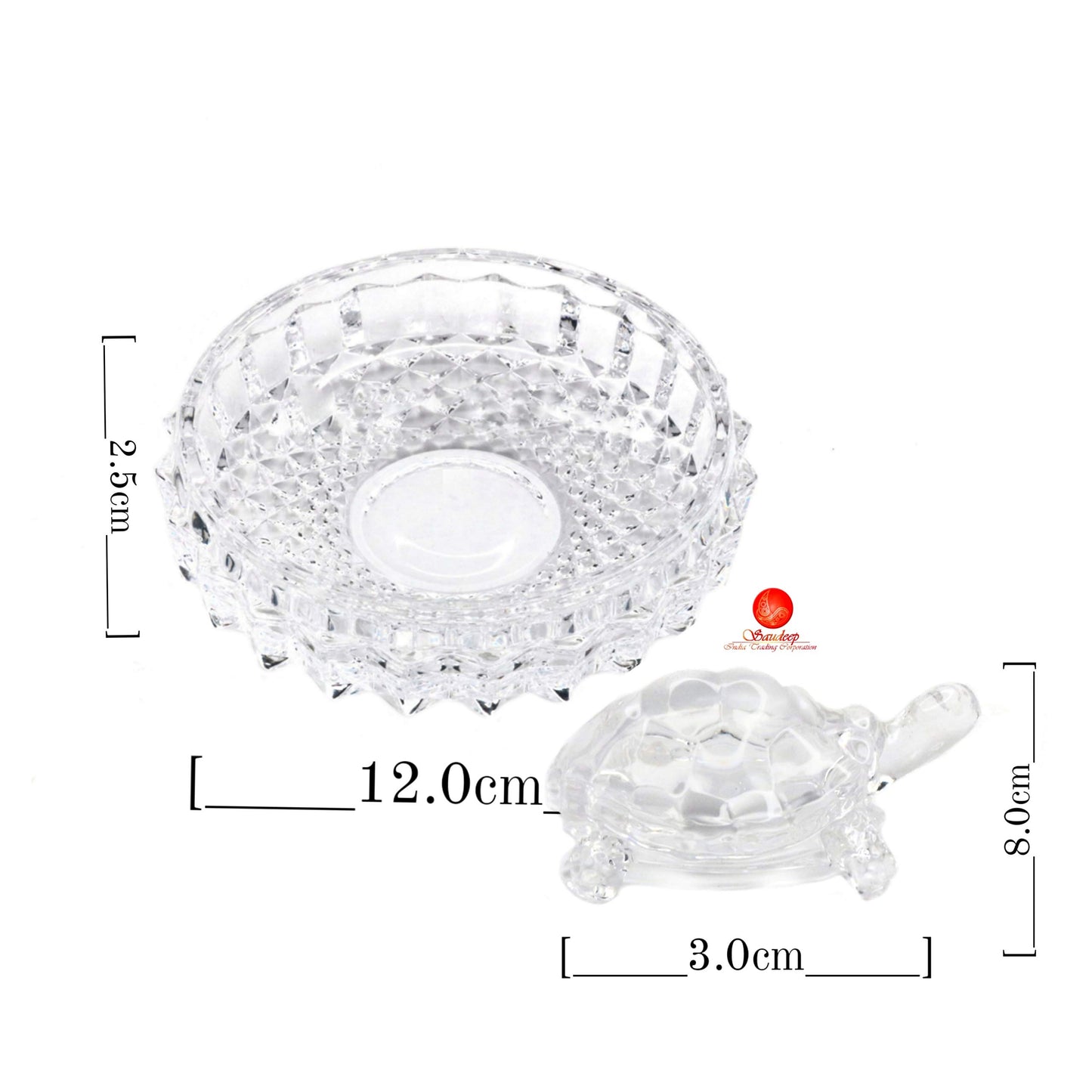 Brass Tortoise on Glass Plate – Vastu Showpiece for Home & Office