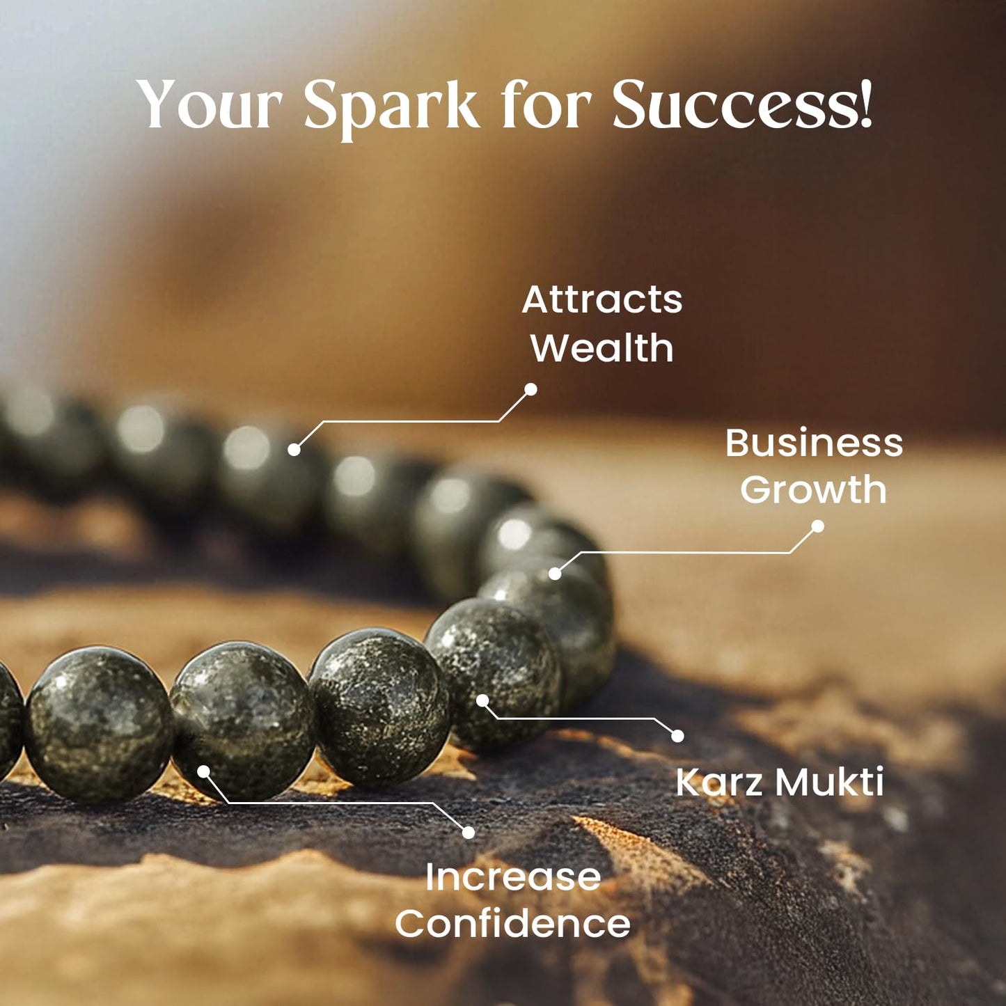 Astrotalk Raw Pyrite Bracelet with Certificate | Boost Confidence & Attract Wealth