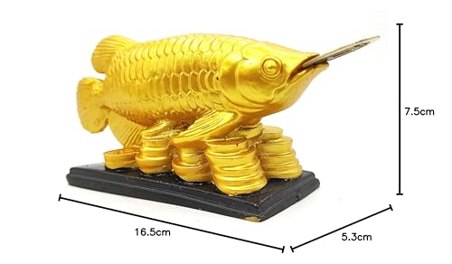 Golden Arowana Fish Statue – Feng Shui Wealth & Vastu Symbol