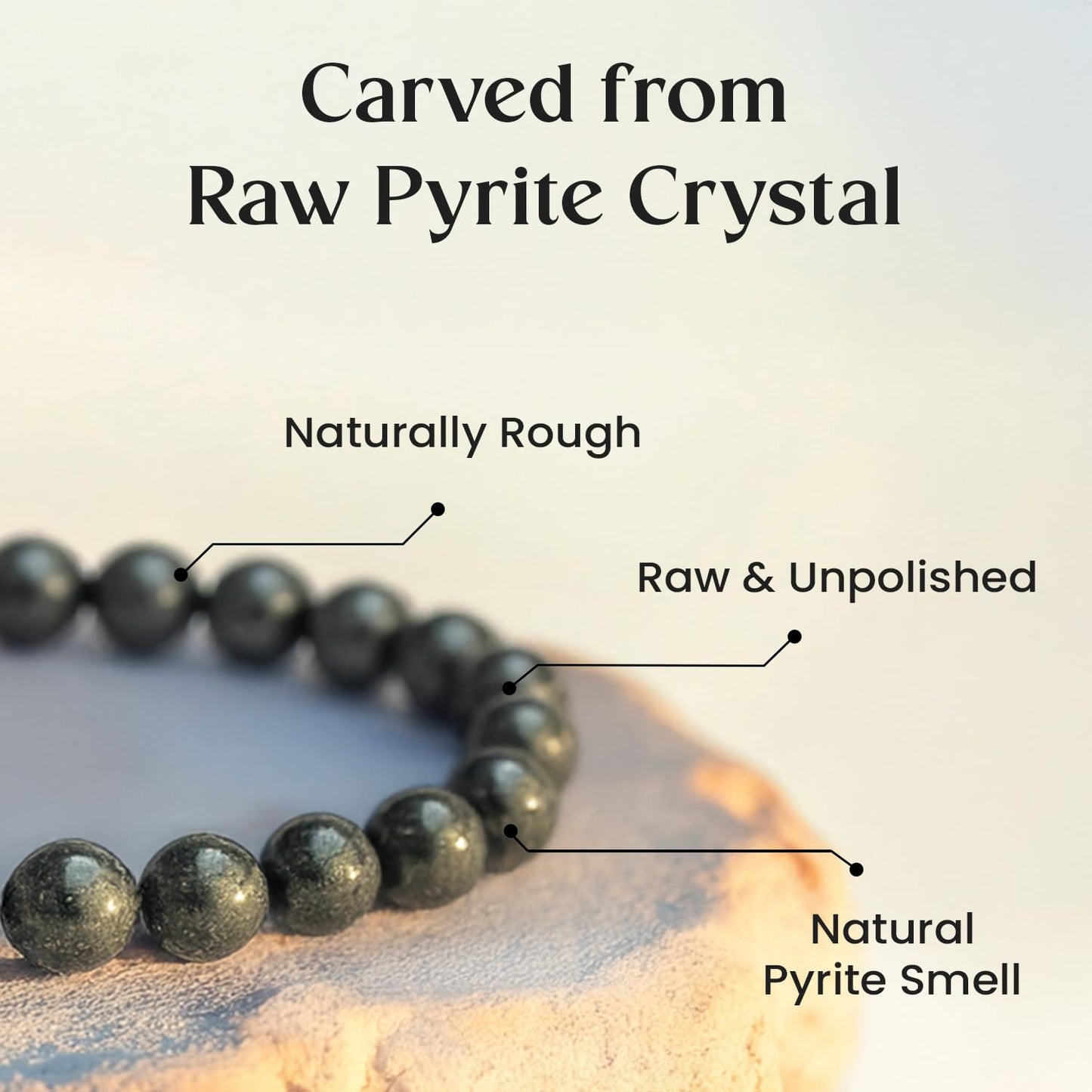 Astrotalk Raw Pyrite Bracelet with Certificate | Boost Confidence & Attract Wealth