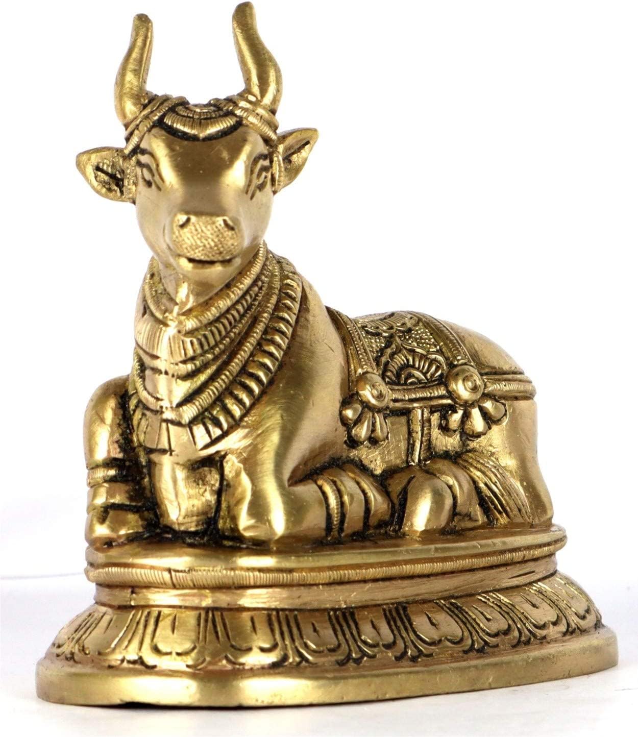 TREEMAISON Brass Nandi Idol – Vastu Remedy for Home & Office