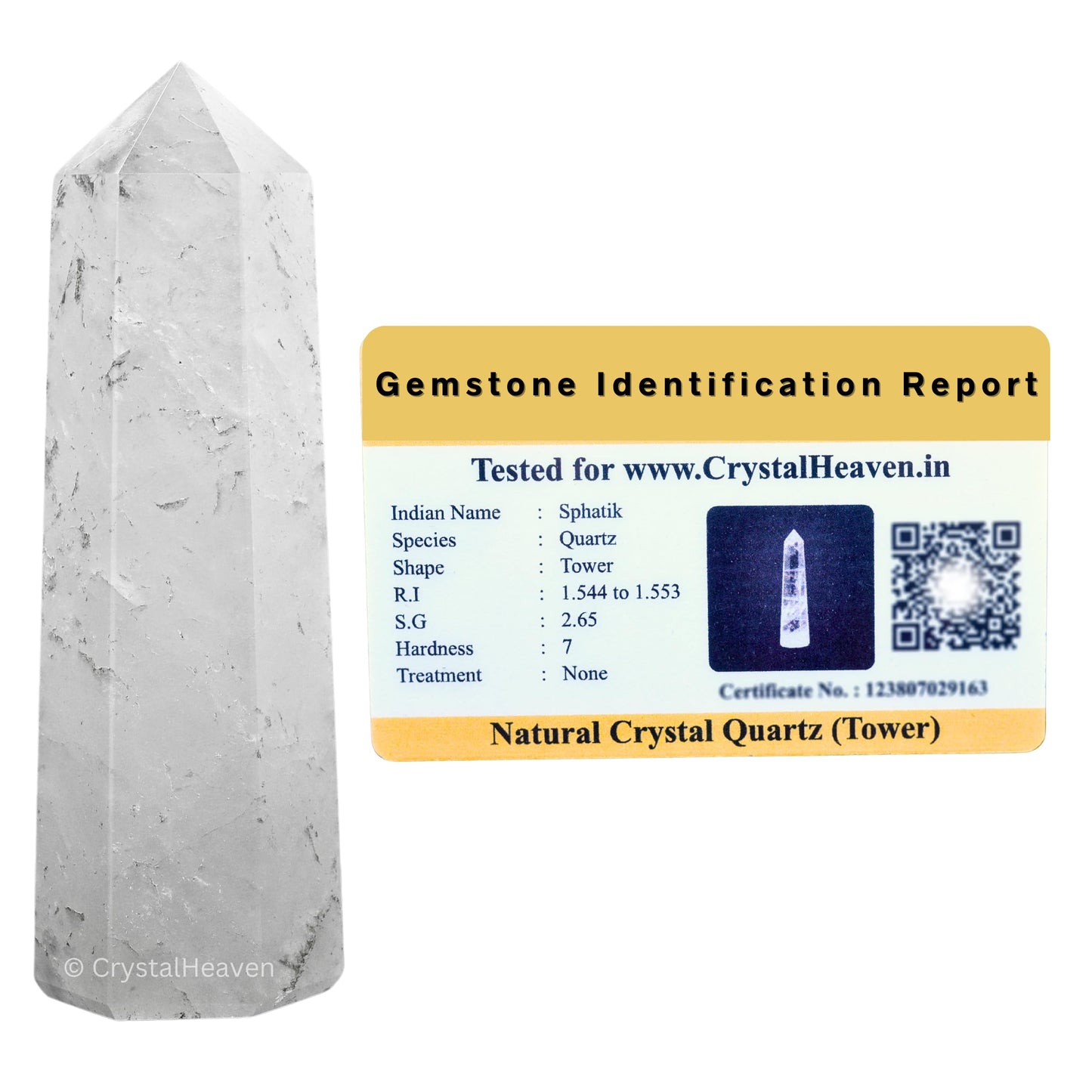 Quartz Crystal Obelisk – Natural Energy Tower for Healing, Balancing & Meditation