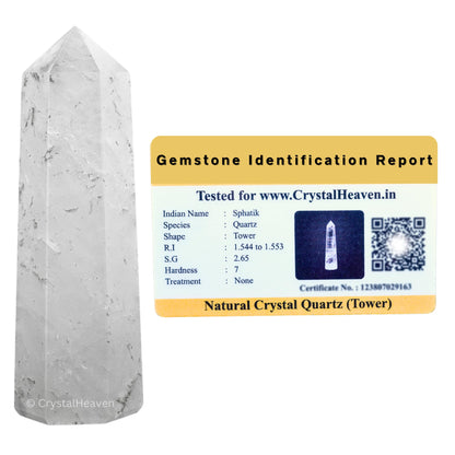 Quartz Crystal Obelisk – Natural Energy Tower for Healing, Balancing & Meditation