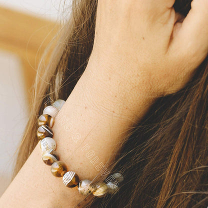 Botswana Agate Manifestation Bracelet – Natural Crystal for Stress & Positivity