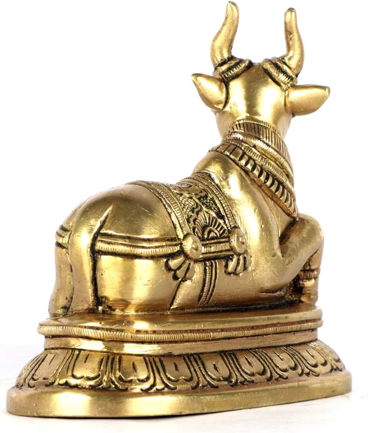 TREEMAISON Brass Nandi Idol – Vastu Remedy for Home & Office