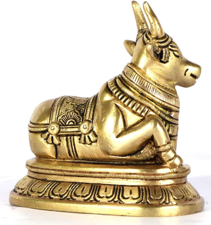 TREEMAISON Brass Nandi Idol – Vastu Remedy for Home & Office
