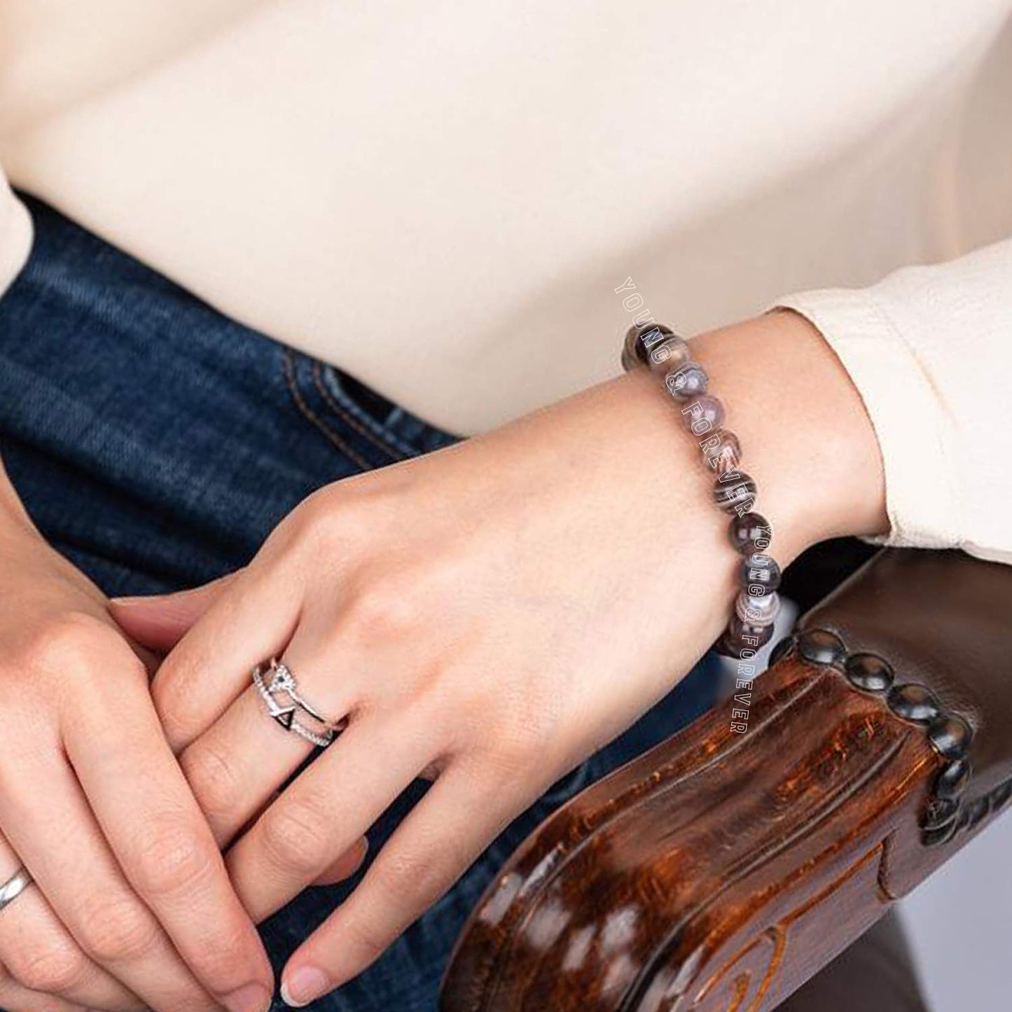 Botswana Agate Manifestation Bracelet – Natural Crystal for Stress & Positivity