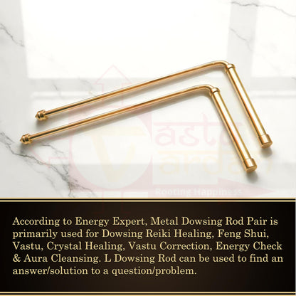Vastu Vardan Brass Dowsing Rods Set with Board & Pendulum – Energy Checking Tool